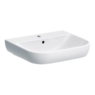 Geberit Lavabo Smyle 55x48 cm, blanc, avec trou de robinet, avec trop-plein