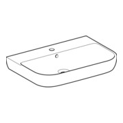 Geberit Lavabo Smyle 70x48 cm, blanc, avec trou de robinet, avec trop-plein-2
