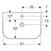 Geberit Lavabo Smyle 70x48cm, KeraTect/blanc, avec robinetterie, avec trop-plein-4