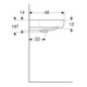 Geberit Lavabo Smyle 70x48cm, KeraTect/blanc, avec robinetterie, avec trop-plein