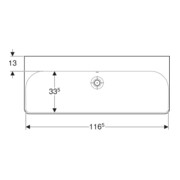 Geberit Lavabo Smyle Square 120x48 cm, blanc, sans trou robinet, avec trop-plein-4