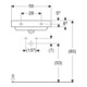 Geberit Lavabo Smyle Square 55x44cm, KeraTect/blc, c/robinet, c/siphon-5