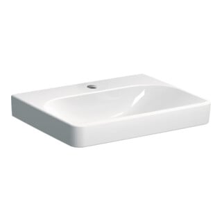 Geberit Lavabo Smyle Square 60x48cm, avec trou robinet, sans trop-plein, blanc