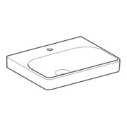 Geberit Lavabo Smyle Square 60x48cm, avec trou robinet, sans trop-plein, blanc-2