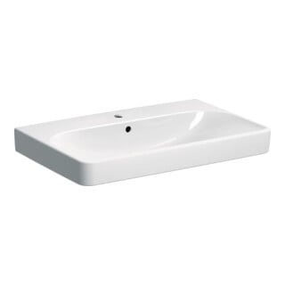 Geberit Lavabo Smyle Square 75x48 cm, KeraTect/blanc, avec robinet, avec trop-plein
