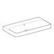 Geberit Lavabo Smyle Square 90x48 cm, blanc, sans trou de robinet, avec trop-plein