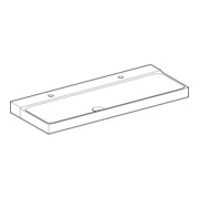 Geberit Lavabo Xeno2 120x48 cm, 2 Trous, sans trop-plein, blanc KeraTect-2