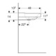 Geberit Lavabo Xeno2 120x48 cm, sans robinet, sans trop-plein, blanc KeraTect