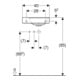 Geberit Lavabo Xeno2 40x28 cm, mit Hahn links, ohne Überlauf, blanc K-Tect