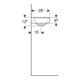 Geberit Lavabo Xeno2 40x28 cm, mit Hahn links, ohne Überlauf, blanc K-Tect