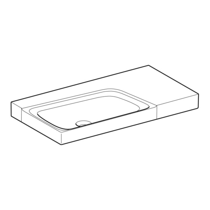 Geberit Lavabo Xeno2 90x48cm, Ab R, sans trop-plein, K-Tect blanc