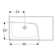 Geberit Lavabo Xeno2 90x48cm, Ab R, sans trop-plein, K-Tect blanc-4