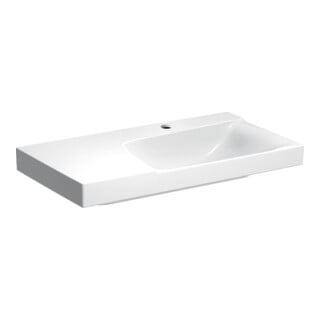 Geberit Lavabo Xeno2 90x48cm, évacuation L, HL mi, sans trop-plein, blanc K-Tect