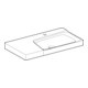 Geberit Lavabo Xeno2 90x48cm, évacuation L, HL mi, sans trop-plein, blanc K-Tect-2