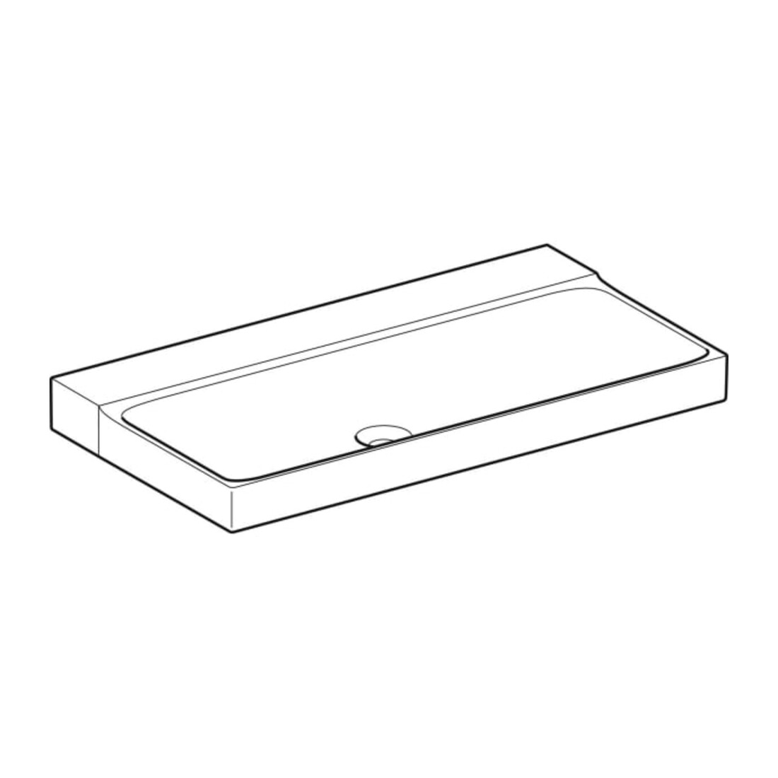Geberit Lavabo Xeno2 90x48cm, sans robinet, sans trop-plein, blanc KeraTect