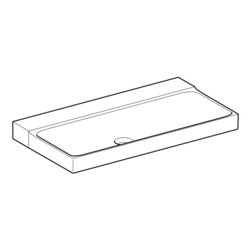Geberit Lavabo Xeno2 90x48cm, sans robinet, sans trop-plein, blanc KeraTect