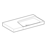 Geberit Lavabo Xeno2 90x48cm, Siphon à gauche, sans trop-plein, blanc K-Tect-2