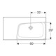 Geberit Lavabo Xeno2 90x48cm, Siphon à gauche, sans trop-plein, blanc K-Tect