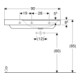 Geberit Lavabo Xeno2 90x48cm, Siphon à gauche, sans trop-plein, blanc K-Tect