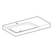 Geberit Lavabo Xeno2 90x48cm, sortie droite, raccord eau chaude, sans trop-plein, blanc K-Tect-2