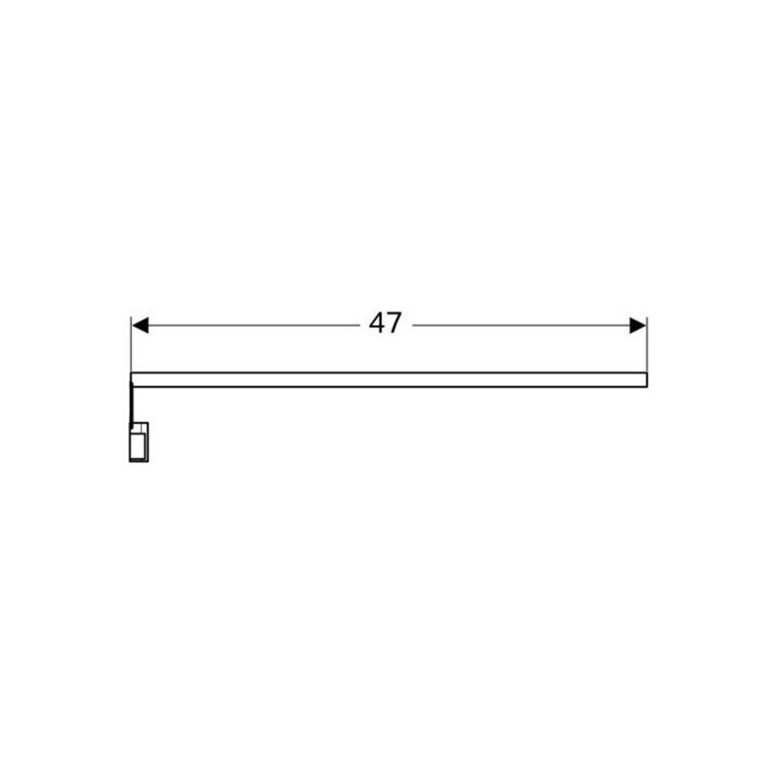 Geberit LED-Lichtleiste 47cm, 8 W, 896 Lumen, 1 Paar
