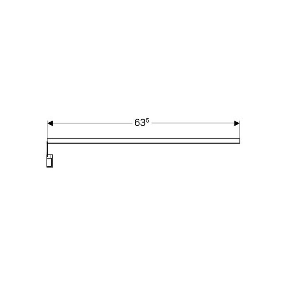Geberit LED-Lichtleiste 63,5cm, max. 5,5 W, 616 Lumen