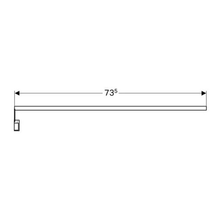 Geberit LED-Lichtleiste 73,5cm, max. 6,5 W, 728 Lumen