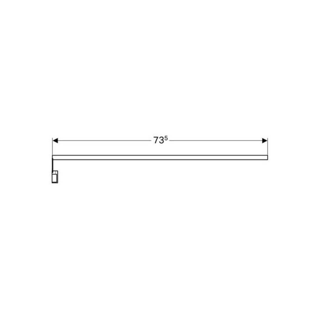 Geberit LED-Lichtleiste 73,5cm, max. 6,5 W, 728 Lumen