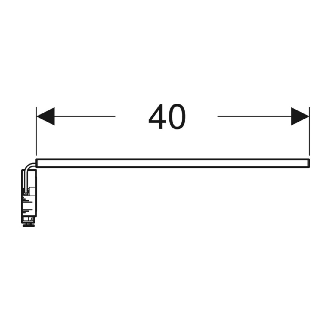 Geberit Lichtleiste 40cm lg, rechts und links, für Schublade