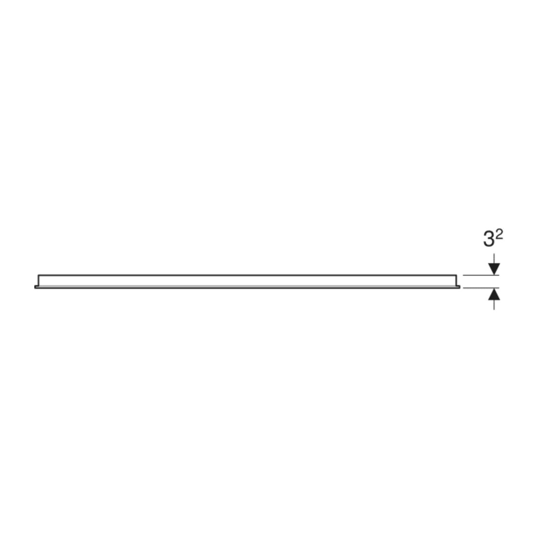 Geberit Lichtspiegel Option Basic Beleuchtung oben, 100x70cm