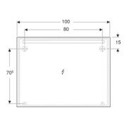 Geberit Lichtspiegel Option Basic Beleuchtung oben, 120x90cm-5