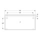 Geberit Lichtspiegel Option Basic Beleuchtung oben, 140x70cm