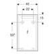 Geberit Lichtspiegel Option Basic Beleuchtung oben, 40x70cm