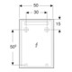 Geberit Lichtspiegel Option Basic Beleuchtung oben, 50x70cm