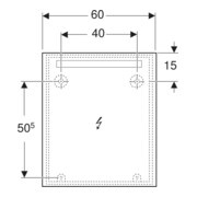 Geberit Lichtspiegel Option Basic Beleuchtung oben, 60x70cm-5