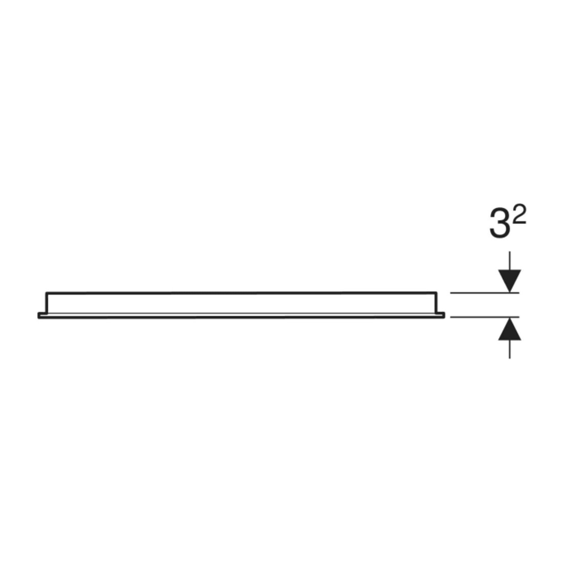 Geberit Lichtspiegel Option Basic Beleuchtung oben, 60x70cm