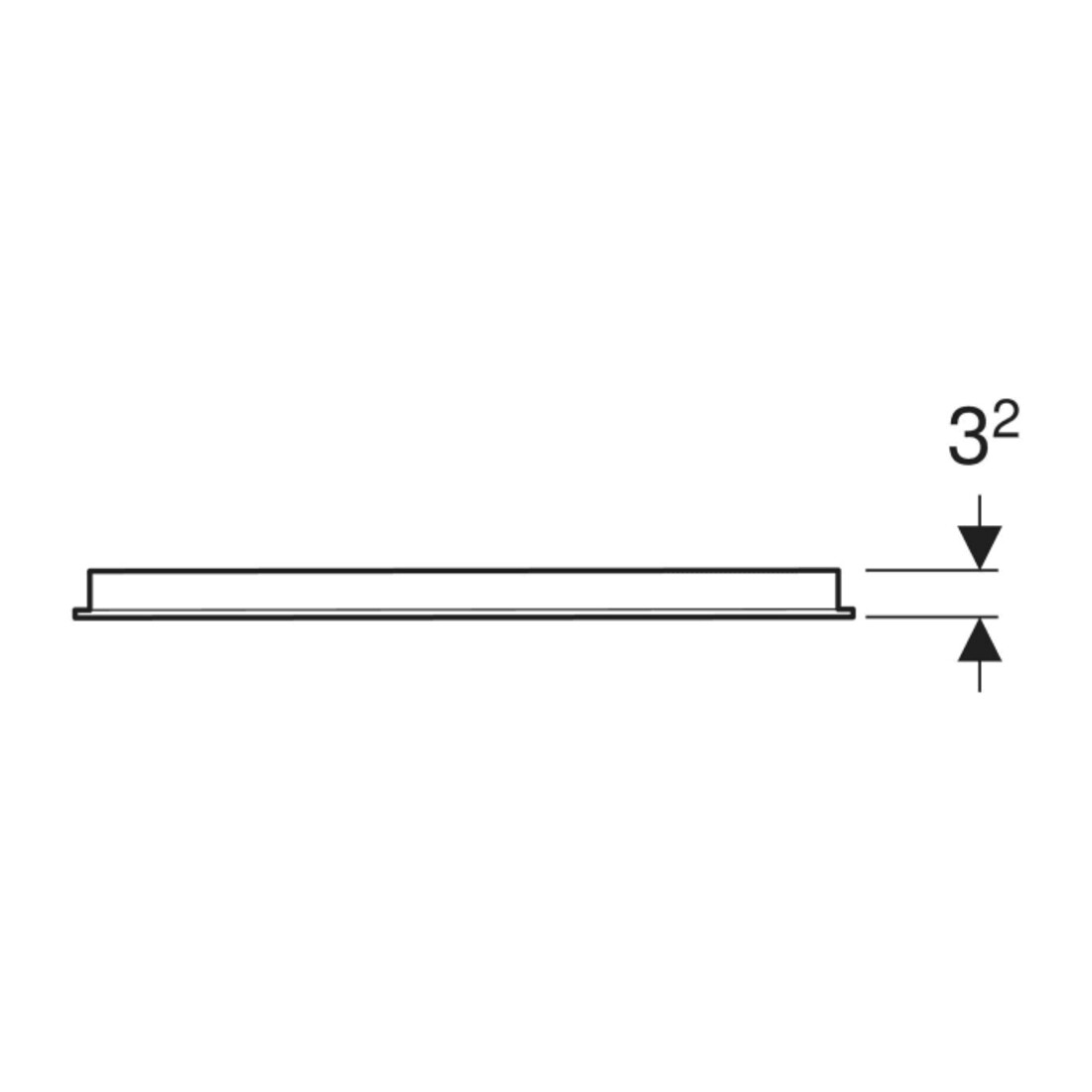Geberit Lichtspiegel Option Basic Beleuchtung oben, 60x90cm