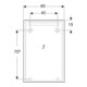 Geberit Lichtspiegel Option Basic Beleuchtung oben, 60x90cm