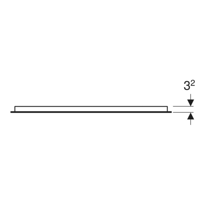 Geberit Lichtspiegel Option Basic Beleuchtung oben, 80x70cm
