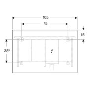 Geberit Lichtspiegel Option Plus 105x70cm, s m/Al el, dir./ind. Beleucht.-5