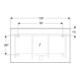 Geberit Lichtspiegel Option Plus 120x70cm, Alu elox., dir./ind. Beleucht.