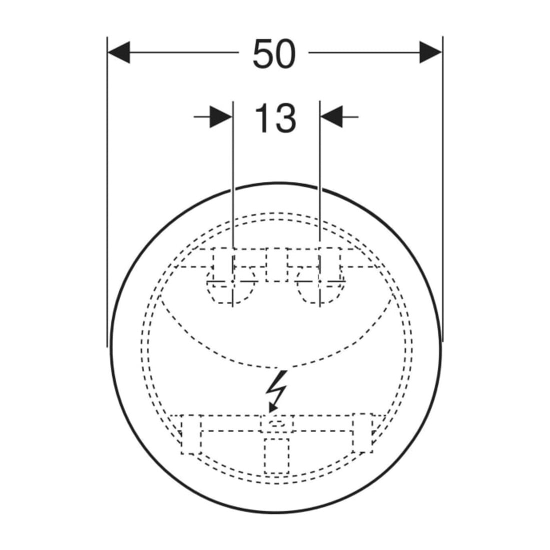 Geberit Lichtspiegel Option Round d= 50cm, direkte-/indirekte Beleuchtung