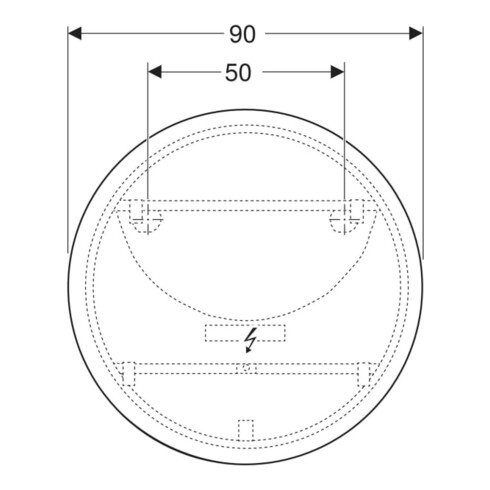 Geberit Lichtspiegel Option Round d= 90cm, direkte-/indirekte Beleuchtung