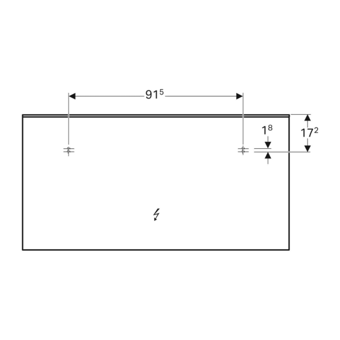 Geberit Lichtspiegel Xeno2 140x71x5,5cm, LED, 230 V, 50 Hz, 98,6 W