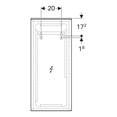 Geberit Lichtspiegel Xeno2 40x91x5,5cm, LED, 230 V, 50 Hz, 9,4 W