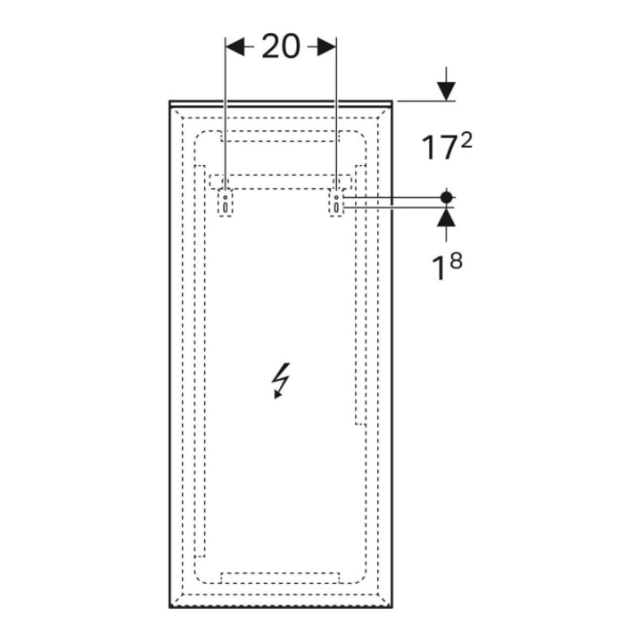 Geberit Lichtspiegel Xeno2 40x91x5,5cm, LED, 230 V, 50 Hz, 9,4 W