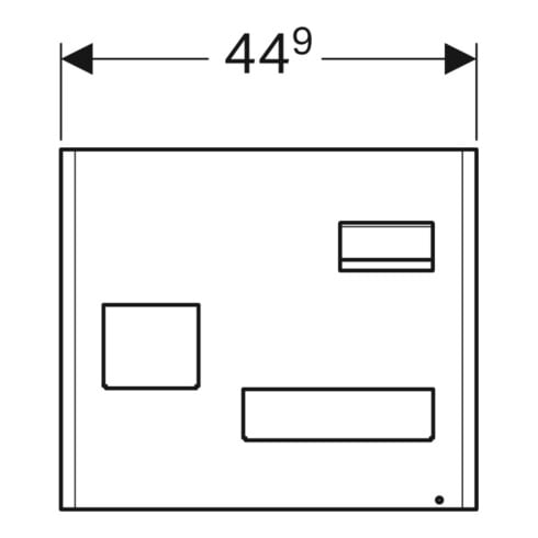 Geberit Magnetwand-Set Acanto 44,9x38,8x7,5cm, lava/lava matt