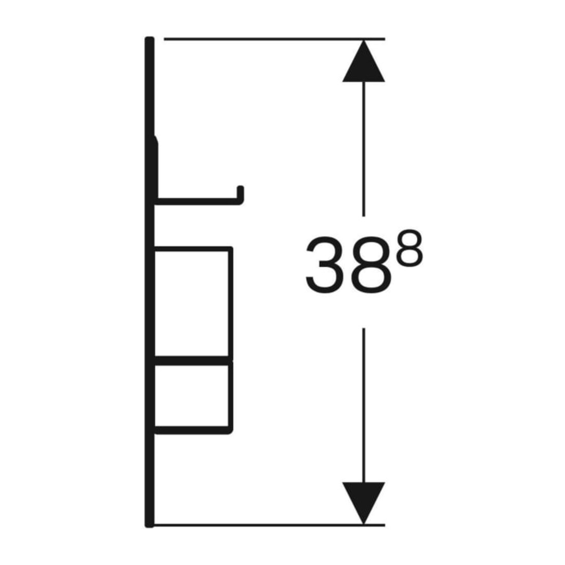 Geberit Magnetwand-Set Acanto 44,9x38,8x7,5cm, sand/sand matt
