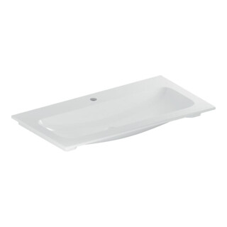 Geberit Meuble lavabo iCon 90x48cm, mitigeur, sans trop-plein, blanc