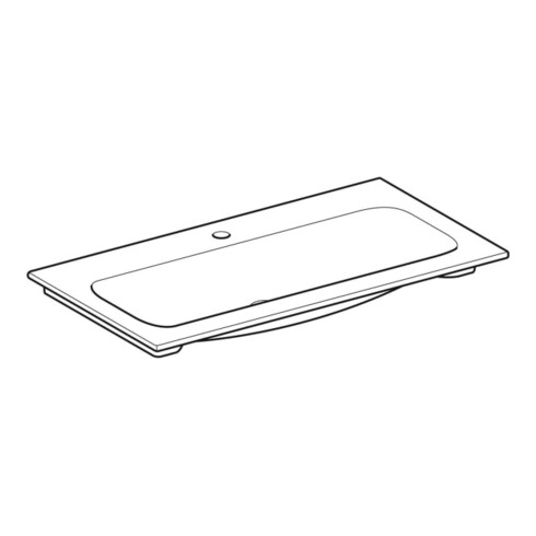 Geberit Meuble lavabo iCon 90x48cm, mitigeur, sans trop-plein, blanc